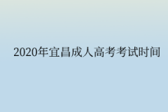 2020年宜昌成人高考考试时间