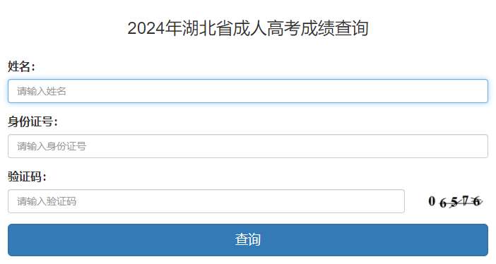 湖北成考成绩查询系统入口