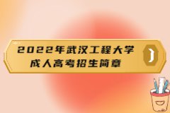 2022年武汉工程大学成人高考招生简章