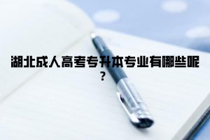 湖北成人高考专升本专业有哪些呢？