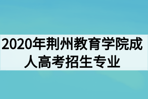 2020年荆州教育学院成人高考招生专业有哪些？