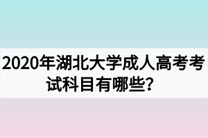 2020年湖北大学成人高考考试科目有哪些