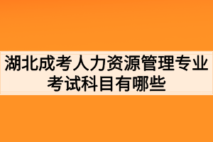 湖北成考人力资源管理专业考试科目有哪些