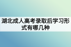 湖北成人高考录取后学习形式有哪几种