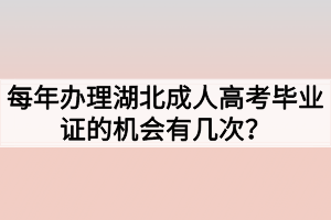 每年办理湖北成人高考毕业证的机会有几次？