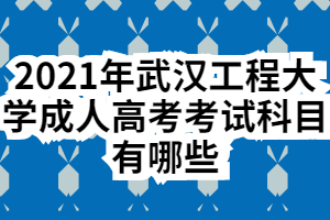 2021年武汉工程大学成人高考考试科目有哪些