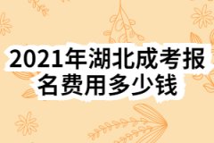 2021年湖北成考报名费用多少钱