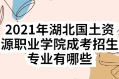 2021年湖北国土资源职业学院成考招生专业有哪些