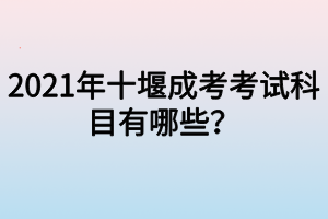 2021年十堰成考考试科目有哪些？