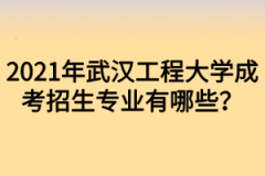 2021年武汉工程大学成考招生专业有哪些？