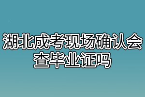 湖北成考现场确认会查毕业证吗