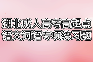 湖北成人高考高起点语文词语专项练习题