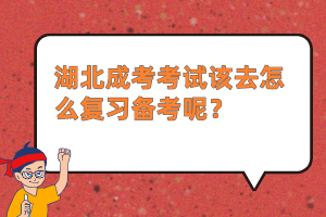 湖北成考考试该去怎么复习备考呢？