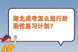 湖北成考怎么进行阶段性复习计划？