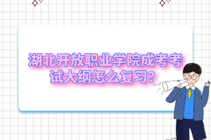 湖北开放职业学院成考考试大纲怎么复习？