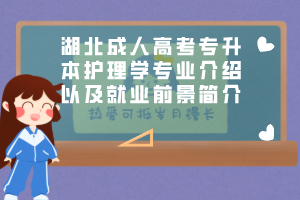 湖北成人高考专升本护理学专业介绍以及就业前景简介