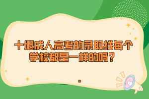 十堰成人高考的录取线每个学校都是一样的吗？