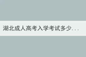 湖北成人高考入学考试多少分及格？