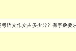 湖北成考语文作文占多少分？有字数要求吗？