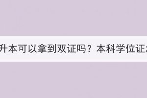 湖北成考专升本可以拿到双证吗？本科学位证怎么申请？