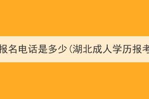 湖北成人高考报名电话是多少(湖北成人学历报考中心电话)？