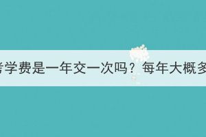 湖北成考学费是一年交一次吗？每年大概多少钱？