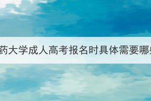 湖北中医药大学成人高考报名时具体需要哪些材料？