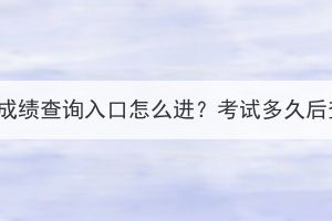 湖北成考成绩查询入口怎么进？考试多久后查成绩？