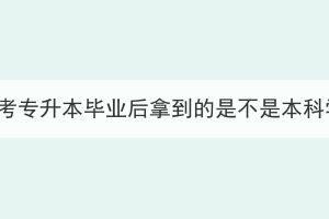 湖北成考专升本毕业后拿到的是不是本科学历？