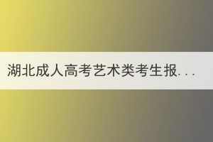 湖北成人高考艺术类考生报名条件有哪些？