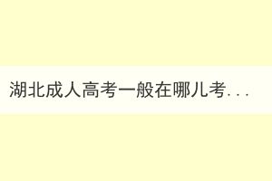 湖北成人高考一般在哪儿考？考试地点在哪儿？