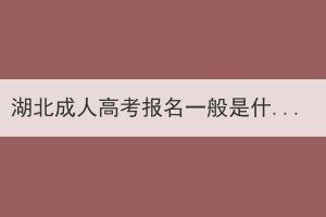 湖北成人高考报名一般是什么时候？