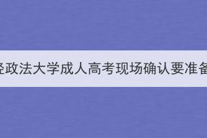 中南财经政法大学成人高考现场确认要准备什么？