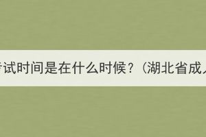 湖北成考专升本考试时间是在什么时候？(湖北省成人高考录取时间)