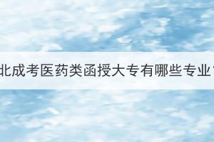 湖北成考医药类函授大专有哪些专业？