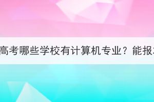 武汉成人高考哪些学校有计算机专业？能报本科吗？