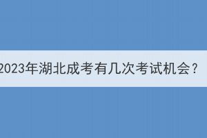 2023年湖北成考有几次考试机会？