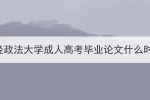 中南财经政法大学成人高考毕业论文什么时候交？