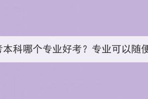 湖北成考本科哪个专业好考？专业可以随便选吗？