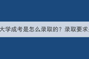 武汉纺织大学成考是怎么录取的？录取要求是什么？