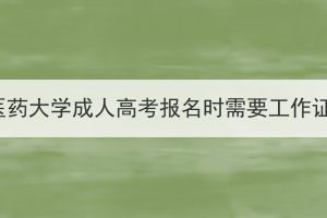 湖北中医药大学成人高考报名时需要工作证明吗？