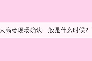 中南财经政法大学成人高考现场确认一般是什么时候？可以让别人帮忙吗？