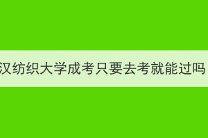 武汉纺织大学成考只要去考就能过吗？