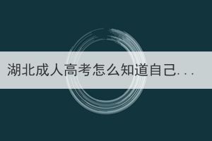 湖北成人高考怎么知道自己是否被录取？通过率高吗？