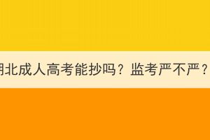 湖北成人高考能抄吗？监考严不严？