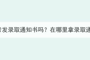 湖北成考发录取通知书吗？在哪里拿录取通知书？